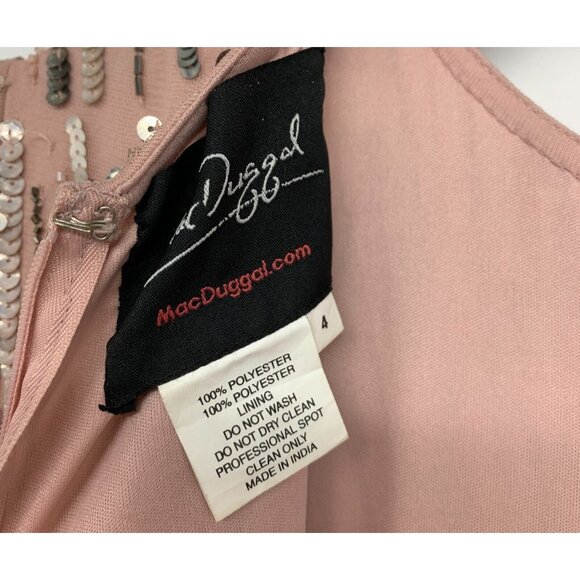 Mac Duggal Dress 93582 Embellished Full Length Layered Sleeve Gown - Picture 4 of 15